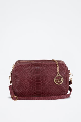 Sac bandoulière en cuir - Bordeaux