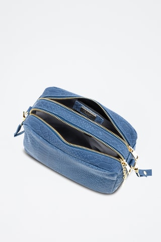 Sac bandoulière en cuir - Bleu