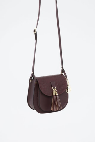 Sac bandoulière en cuir Abbadesse - Rouge