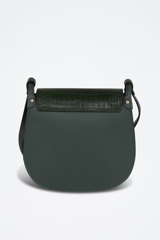 Mala a tiracolo em couro Abbadesse Preto - Verde