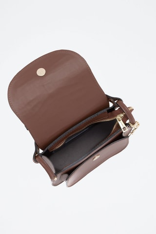 Sac bandoulière en cuir Abbadesse - Marron