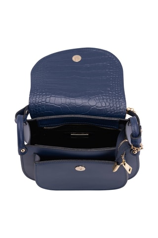 Sac bandoulière en cuir Abbadesse - Bleu