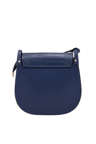 Sac bandoulière en cuir Abbadesse - Bleu