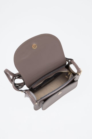 Sac bandoulière en cuir Abbadesse - Taupe