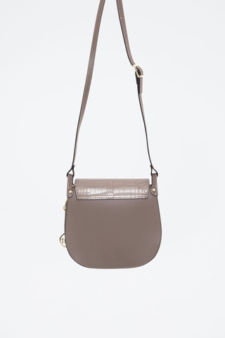 Sac bandoulière en cuir Abbadesse - Taupe
