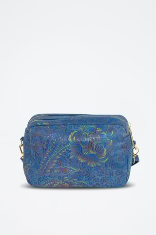 Sac bandoulière en cuir Zamagna - Bleu