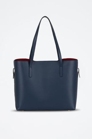Cabas en cuir Gracchi - Bleu marine