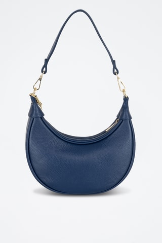 Sac porté épaule en cuir Carabelli - Bleu