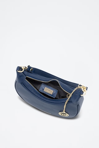 Sac porté épaule en cuir Carabelli - Bleu