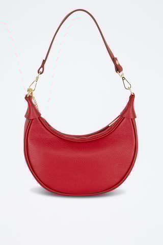 Sac porté épaule en cuir Carabelli - Rouge