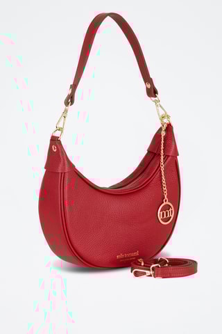 Sac porté épaule en cuir Carabelli - Rouge