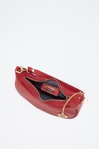 Sac porté épaule en cuir Carabelli - Rouge
