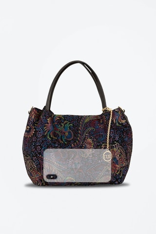 Sac à main en cuir Gonfalone - Noir