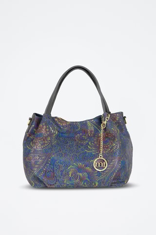 Sac à main en cuir Gonfalone - Gris