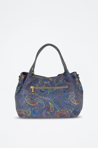 Sac à main en cuir Gonfalone - Gris