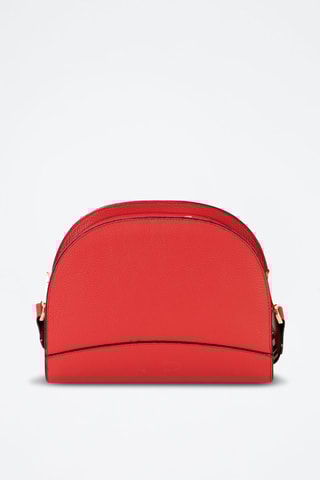 Mala a tiracolo em couro Preto - Branco, preto, vermelho e dourado