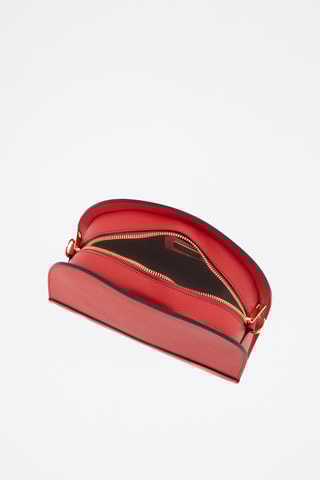 Mala a tiracolo em couro Preto - Branco, preto, vermelho e dourado