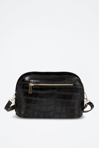 Sac bandoulière en cuir - Noir