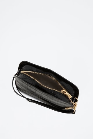 Sac bandoulière en cuir - Noir