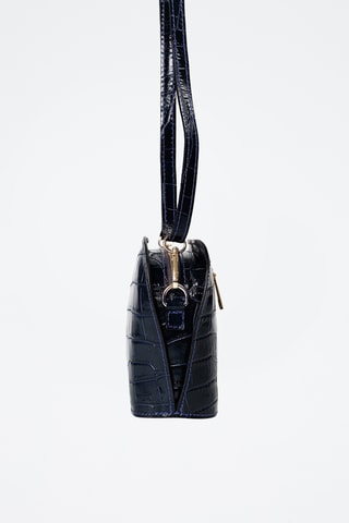 Sac bandoulière en cuir - Bleu