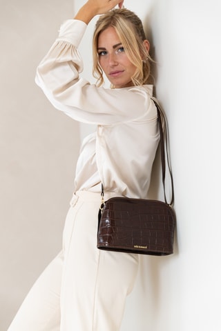 Sac bandoulière en cuir - Marron