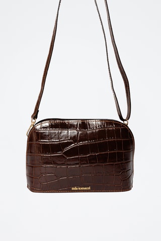 Sac bandoulière en cuir - Marron