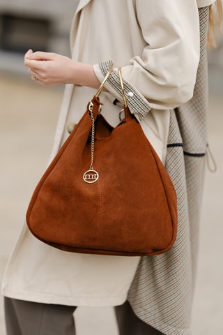 Sac à main en nubuck Tarabella - Marron