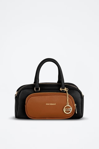 Sac à main en cuir Barellai - Marron et noir