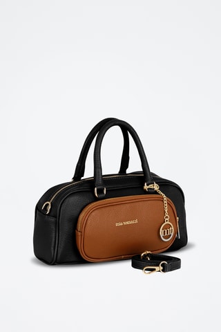 Sac à main en cuir Barellai - Marron et noir