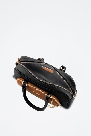 Sac à main en cuir Barellai - Marron et noir