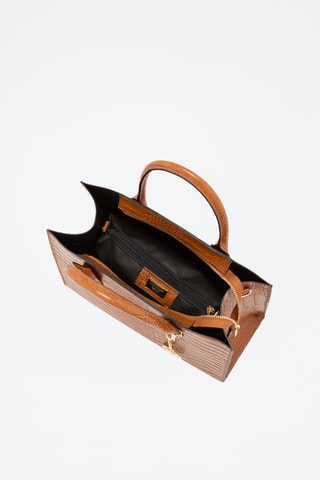 Sac à main en cuir Lepontina - Marron