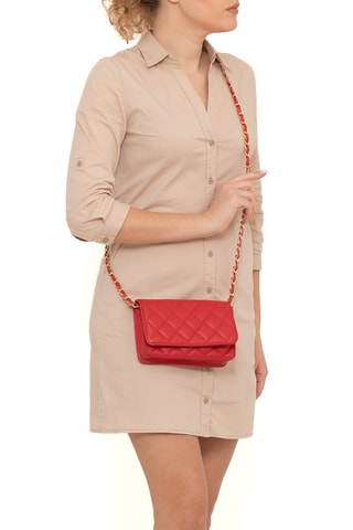 Sac bandoulière en cuir Ailanti - Rouge