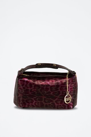 Sac à main en cuir Aterno - Noir et rose