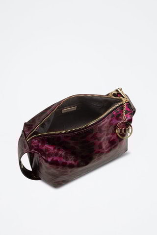 Sac à main en cuir Aterno - Noir et rose