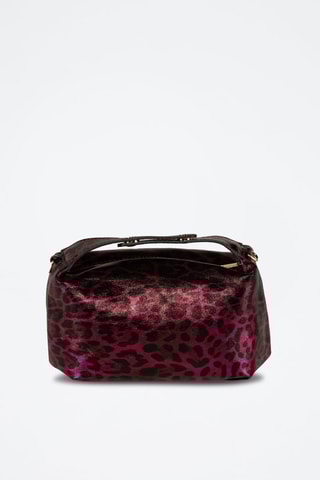 Sac à main en cuir Aterno - Noir et rose