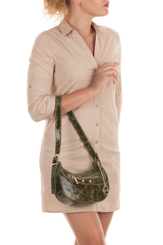 Sac porté épaule en cuir Erodoto - Vert