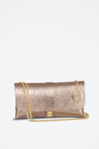 Mala a tiracolo de couro Vipiteno Bronze - Dourado
