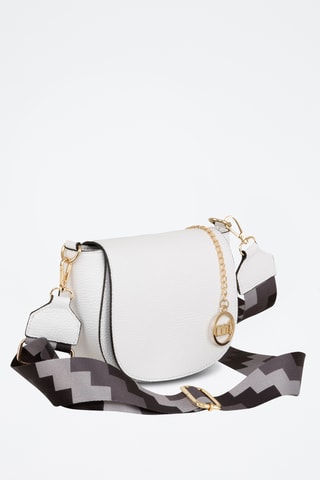 Sac bandoulière en cuir Barletta - Blanc