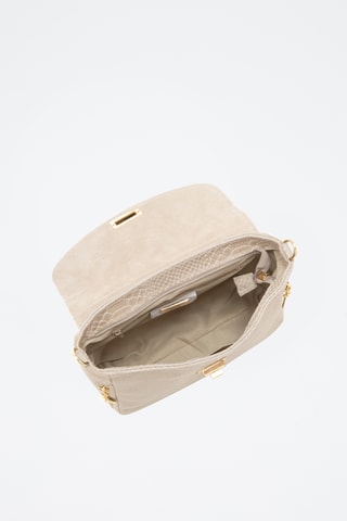 Sac bandoulière en cuir Dergano - Beige