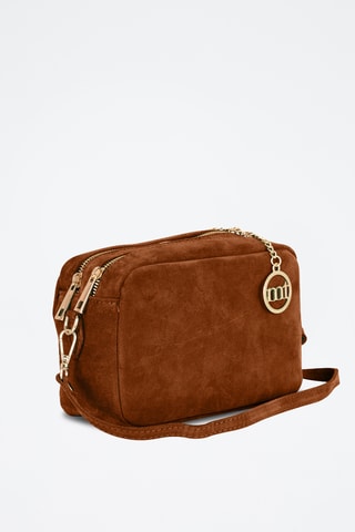 Sac bandoulière en nubuck Vittadini - Marron