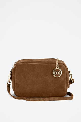 Sac bandoulière en nubuck Vittadini - Taupe