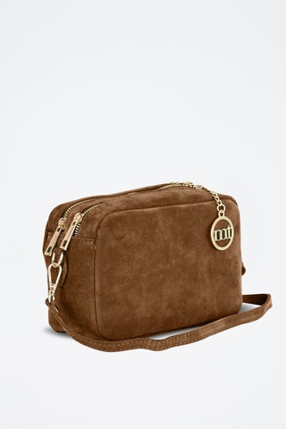 Sac bandoulière en nubuck Vittadini - Taupe