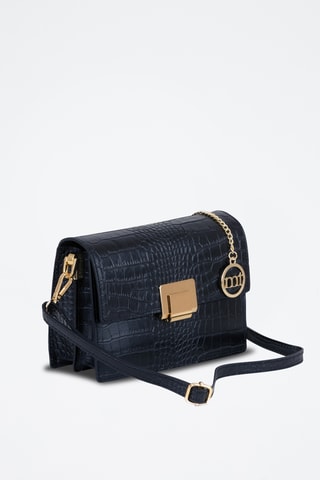 Sac bandoulière en cuir - Bleu marine