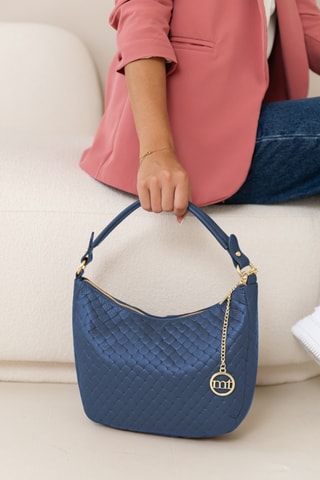 Sac à main en cuir Cabrini - Bleu