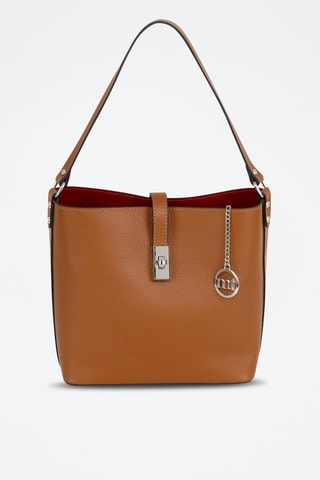 Sac seau en cuir Cannobio - Marron