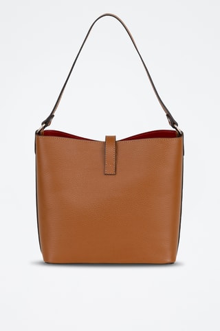 Sac seau en cuir Cannobio - Marron
