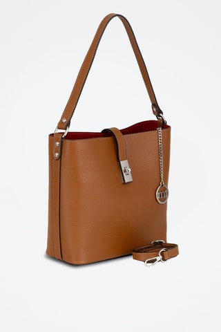 Sac seau en cuir Cannobio - Marron