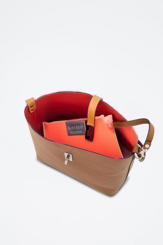 Sac seau en cuir Cannobio - Marron