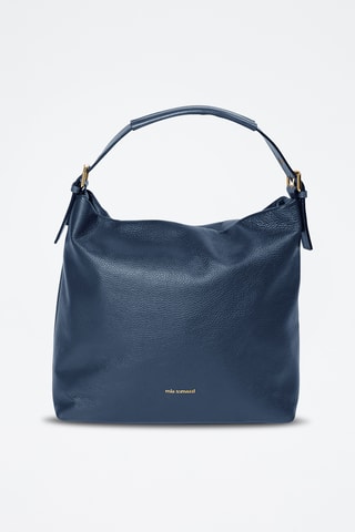 Cabas en cuir Ferrucci - Bleu