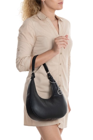 Sac porté épaule en cuir Beldiletto - Noir